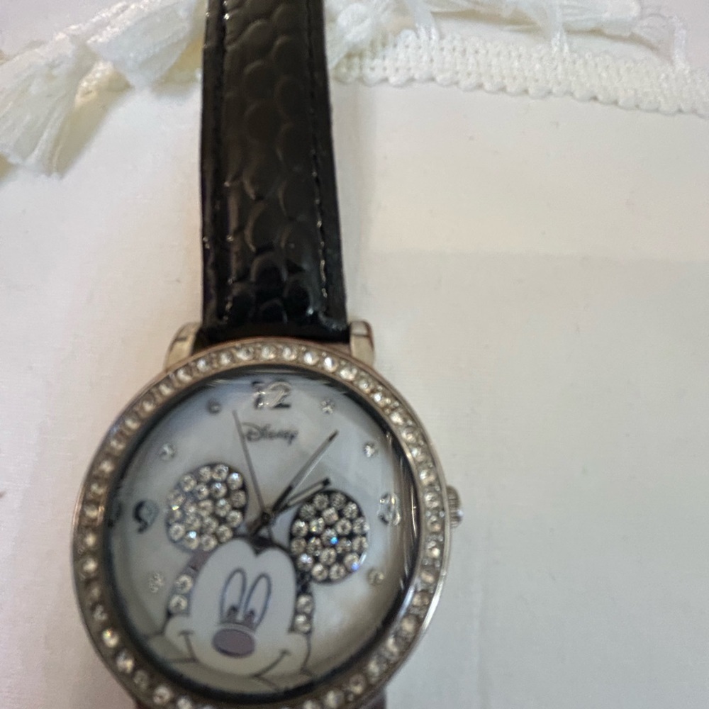 Vintage Disney‎ Crystal Rhinestone Stainless Steel Watch - Picture 4 of 5